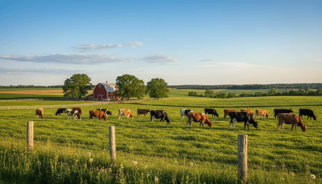 Cattle grazing in a Texas field